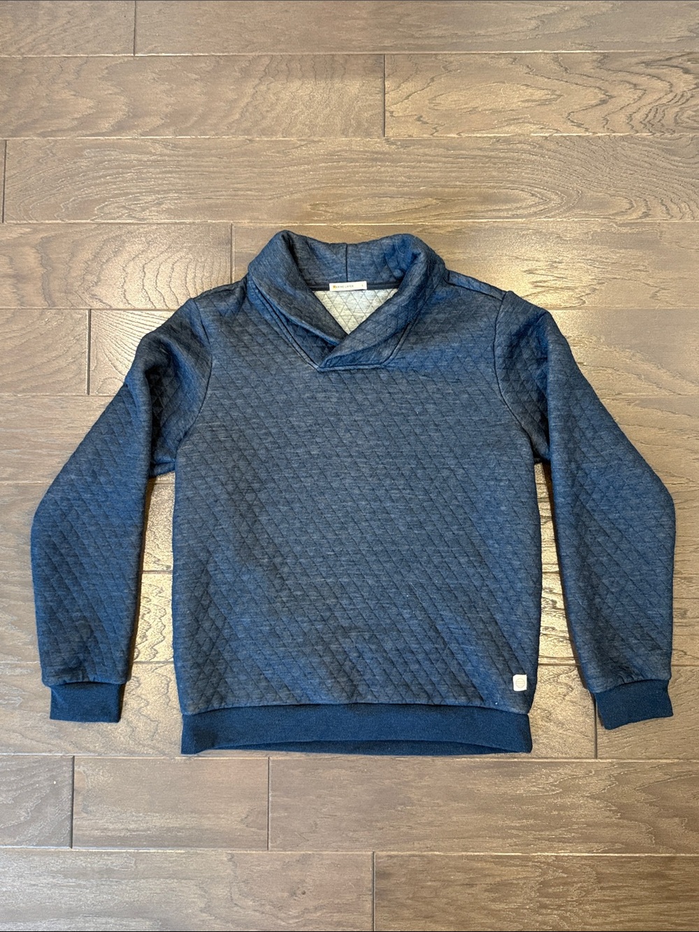 Marine Layer Men’s Quilted Navy Sweater - Large - Picture 2 of 4